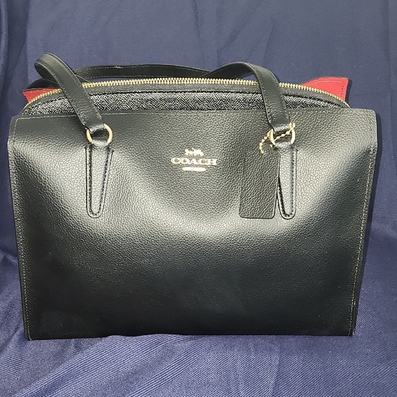 Coach Handbags - Coach Black Leather Women's Bag Tatum Carryall C4078 NWT